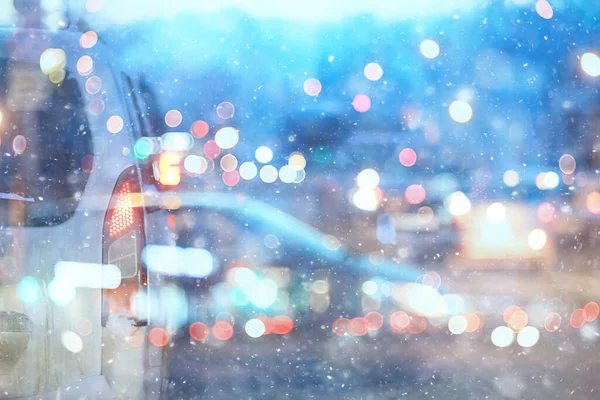 Абстрактний Зимовий Фон Боке Запалює Різдво — стокове фото