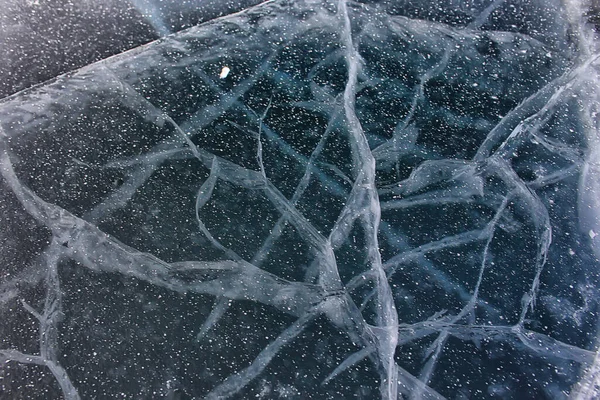 Bit Baikal Natur Vintersäsong Kristallvatten Transparent Utomhus — Stockfoto