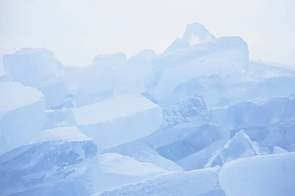 Crushed Blue Ice Hummocks Baikal Winter Background — Stock Photo, Image