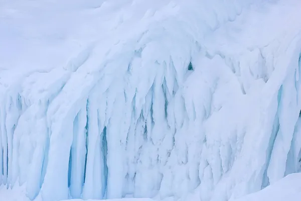 Gelo Espirra Pedras Baikal Vista Abstrata Inverno — Fotografia de Stock