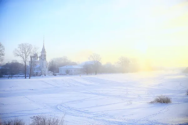Paisaje Monasterio Invierno Vologda Ferapontovo Kirillov Norte Rusia — Foto de Stock