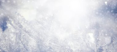 Soyut kış arka planında mevsimlik donmuş buz kar mevsimi