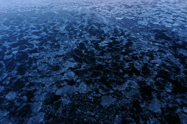 Texture Ghiaccio Vista Dall Alto Crepe Trasparente Astratto Sfondo Inverno — Foto Stock