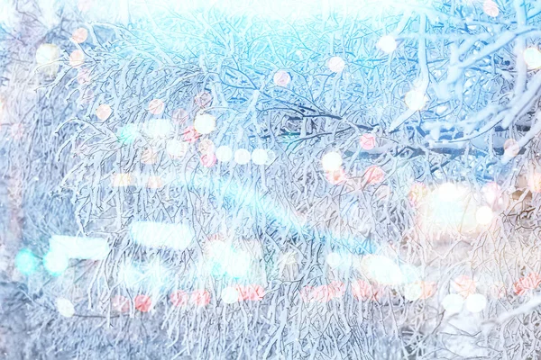 Abstract Winter Background Bokeh Lights Christmas — Stock Photo, Image