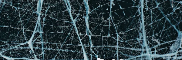 Textur Ovanifrån Sprickor Transparent Abstrakt Bakgrund Vinter — Stockfoto