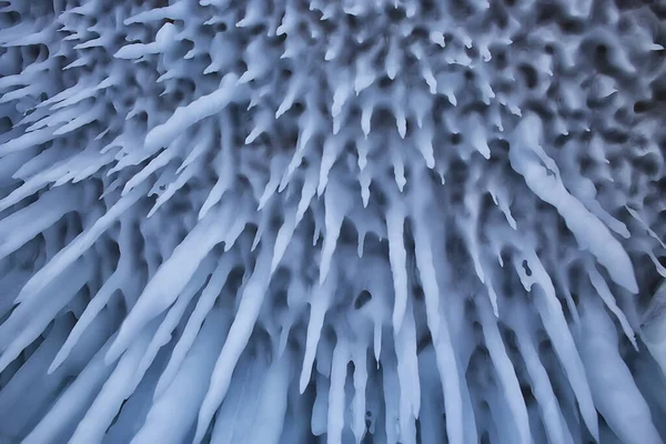 Ice Splashes Baikal Rocks Abstract Winter View — Stock Photo, Image