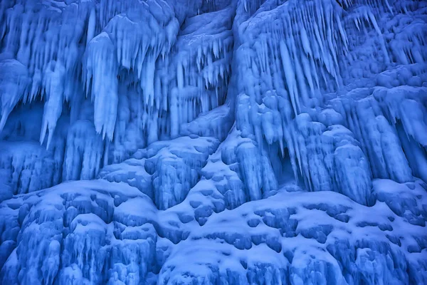 Salpicaduras Hielo Baikal Rocas Abstracta Vista Invierno —  Fotos de Stock
