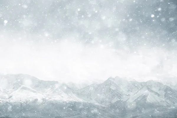 Góry Zaśnieżone Szczyty Abstrakcyjny Krajobraz Widok Zimowy — Zdjęcie stockowe