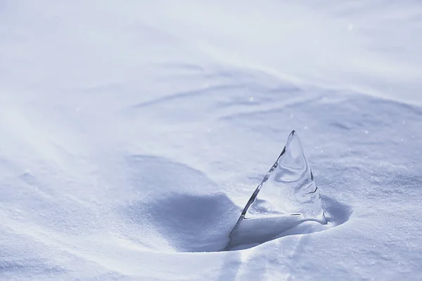 Pedazo Hielo Baikal Sobre Hielo Naturaleza Invierno Estación Agua Cristalina — Foto de Stock