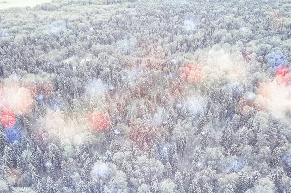 Дерева Лісові Морози Вид Зверху Фон Абстрактний Вид Дрон Природа — стокове фото