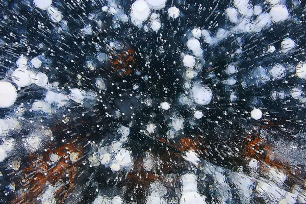 Textura Bolhas Gelo Baikal Gás Sulfeto Hidrogênio Natureza Inverno Fundo — Fotografia de Stock