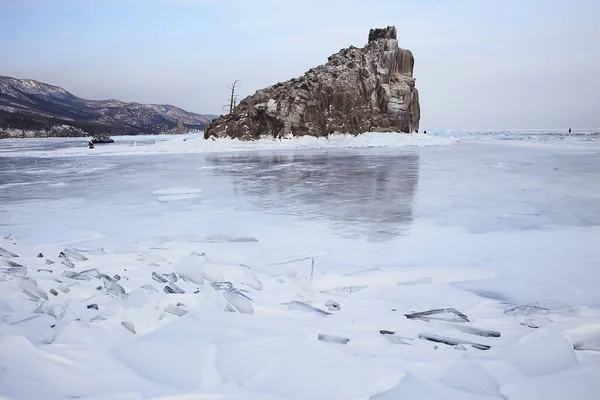 Olkhon Island Baikal Winter Landscape Russia Winter Season View Lake — Stock Photo, Image