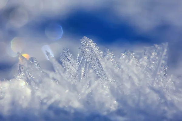 Abstract Winter Achtergrond Ijzel Vorst Sneeuw Seizoensgebonden — Stockfoto