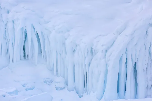 Ijs Spatten Baikal Rotsen Abstracte Winter Uitzicht — Stockfoto