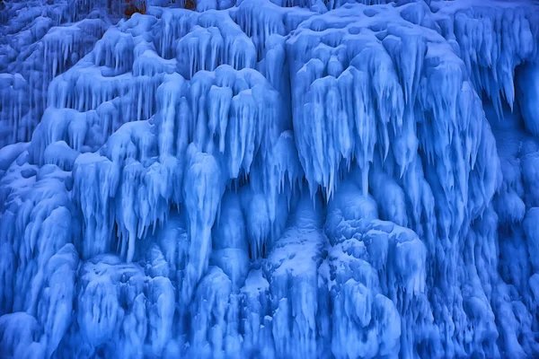 Caverna Gelo Inverno Congelado Natureza Fundo Paisagem — Fotografia de Stock