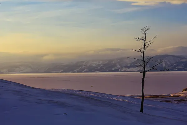 Winter Landscape Olkhon Island Lake Baikal Travel Russia — Stock Photo, Image