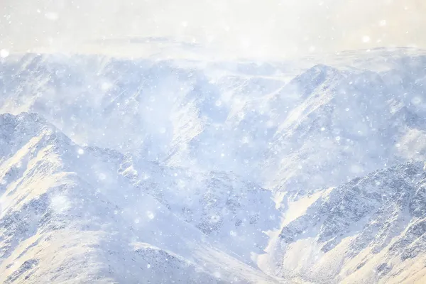 Горы Снежные Вершины Абстрактный Пейзаж Зимний Вид — стоковое фото