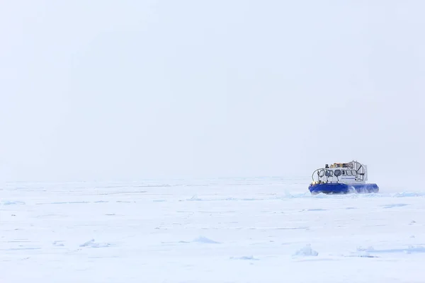 Khivus Ice Hovercraft Airboat Winter Transport Extreme — Stock Photo, Image