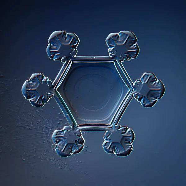 雪の結晶マクロ自然物冬のデザイン — ストック写真