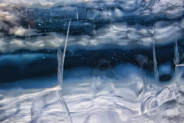 Кусок Льда Байкал Льду Природа Зимний Сезон Кристально Чистой Воды — стоковое фото