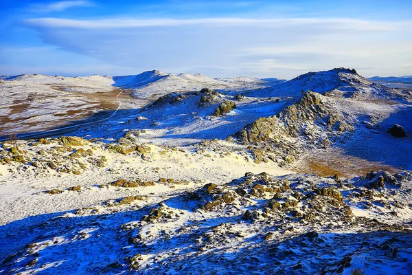 Winter Landscape Olkhon Island Lake Baikal Travel Russia — Stock Photo, Image