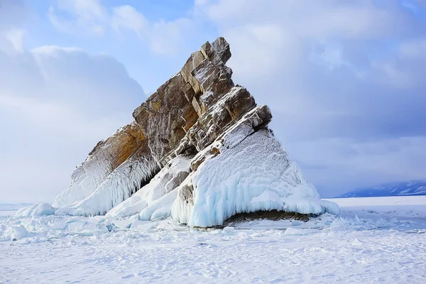 Olkhon Island Baikal Winter Landscape Russia Winter Season View Lake Royalty Free Stock Photos