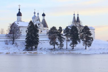 manzara manastırı Vologda Ferapontovo Kirillov, Rusya 'nın kuzeyi