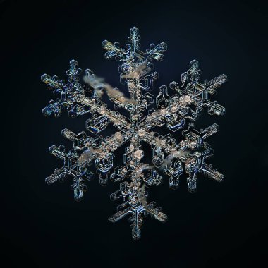 Kar taneleri kristal makro, fotoğraf doğal nesne, kış tasarımı