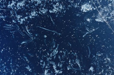 doku buzlu üst görünümü şeffaf soyut arkaplan kışını çatlatır