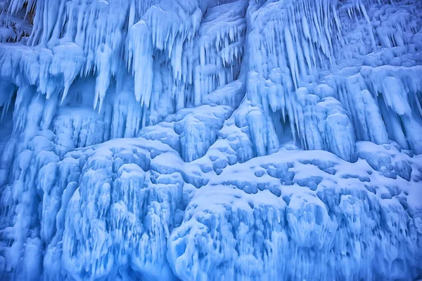 Πάγο Πιτσιλιές Baikal Βράχους Αφηρημένη Άποψη Του Χειμώνα — Φωτογραφία Αρχείου