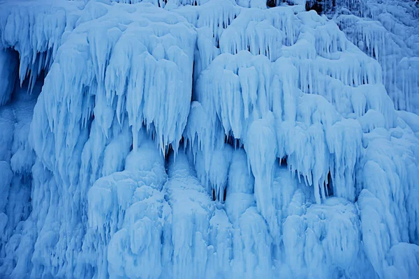 Eis Spritzt Baikalfelsen Abstrakter Winterblick — Stockfoto