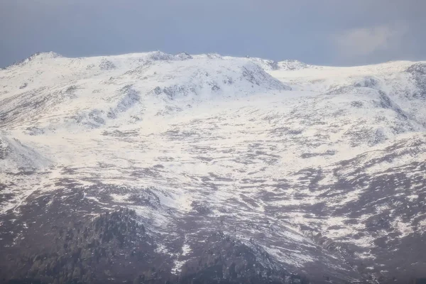 Berge Schneebedeckte Gipfel Abstrakte Landschaft Winter Ansicht — Stockfoto