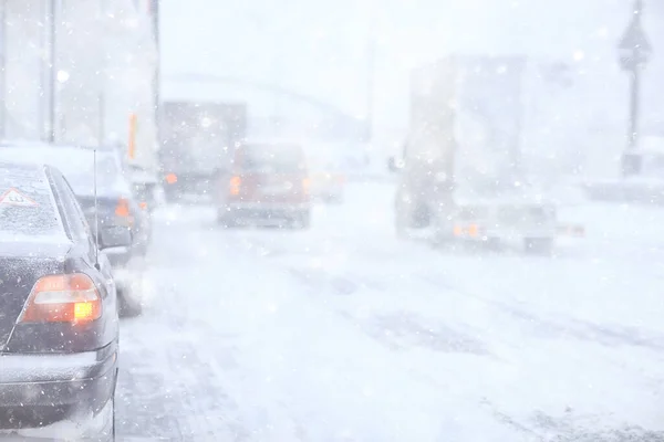 Snowfall City Traffic Jam Winter Background Seasonal Snow Highway Road Royalty Free Stock Photos