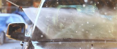 Araba yıkama arkaplansız sıçrama, otomatik servis