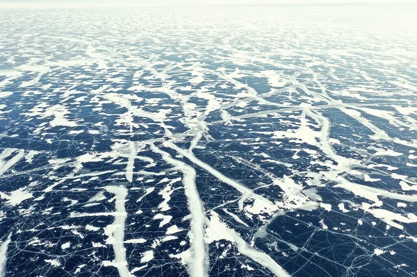 テクスチャアイストップビュークラック透明抽象的な背景冬 — ストック写真