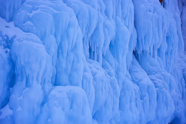 Salpicaduras Hielo Baikal Rocas Abstracta Vista Invierno — Foto de Stock