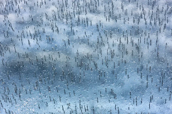 Υφή Φυσαλίδες Πάγου Αέρα Αέριο Baikal Υδρόθειο Φύση Χειμερινό Φόντο — Φωτογραφία Αρχείου