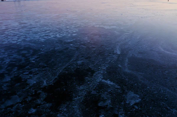 Υφή Πάγος Top View Ρωγμές Διαφανές Αφηρημένο Φόντο Χειμώνα — Φωτογραφία Αρχείου