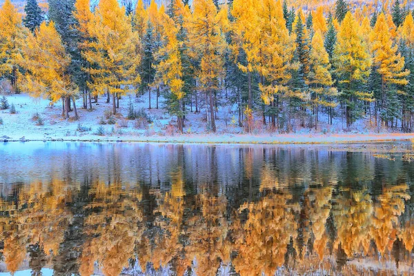 River Mountains Snow Seasonal Landscape Background Panorama View — Stock Photo, Image