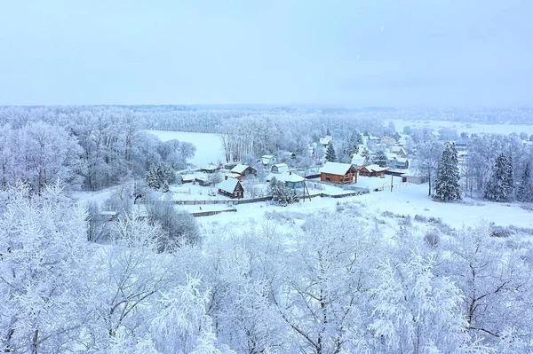 Дерева Морозостійкий Дрон Абстрактний Вид Фон Грудень Пейзаж Відкриті Дерева — стокове фото