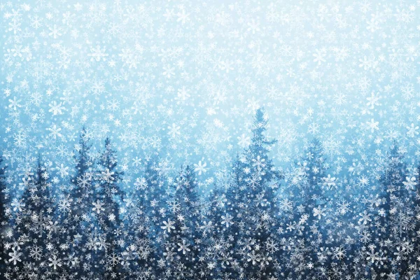 Abstract Snowfall Background Winter Seasonal Design January Snow Snowflake — Stock Photo, Image