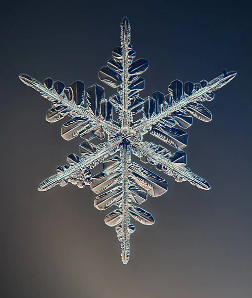 Schneeflocke Natürlichen Kristall Isolieren Transparente Abstrakte Foto Hintergrund — Stockfoto