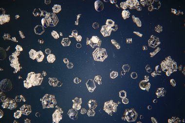 Kar taneleri kristal makro, fotoğraf doğal nesne, kış tasarımı