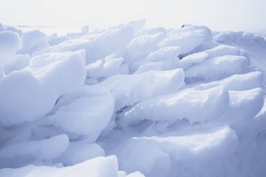 Buz, Baykal kayaları, soyut kış manzarası.