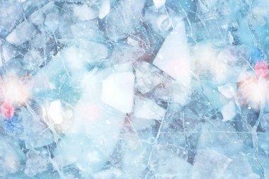 doku buzlu üst görünümü şeffaf soyut arkaplan kışını çatlatır