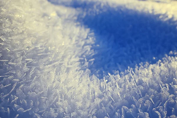 Abstracto Invierno Fondo Hoarfrost Heladas Hielo Nieve Estacional — Foto de Stock