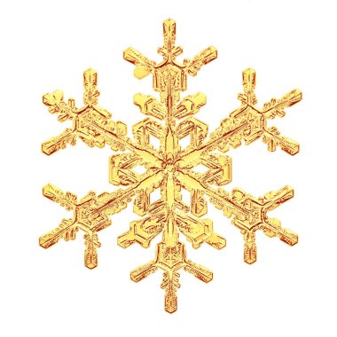 Kar tanesi beyaz arkaplan izole, soyut şeffaf kristal doğal fotoğraf makrosu