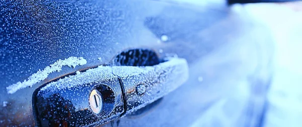 Фрагмент Автомобіля Взимку Фоні Каруселі Грудень — стокове фото