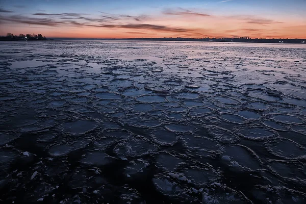 Морозильні Шматочки Морського Льоду Океанський Фон Зимове Кліматичне Узбережжя — стокове фото
