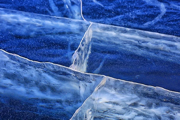 Textura Hielo Grietas Baikal Fondo Abstracto Invierno Hielo Transparente Azul —  Fotos de Stock